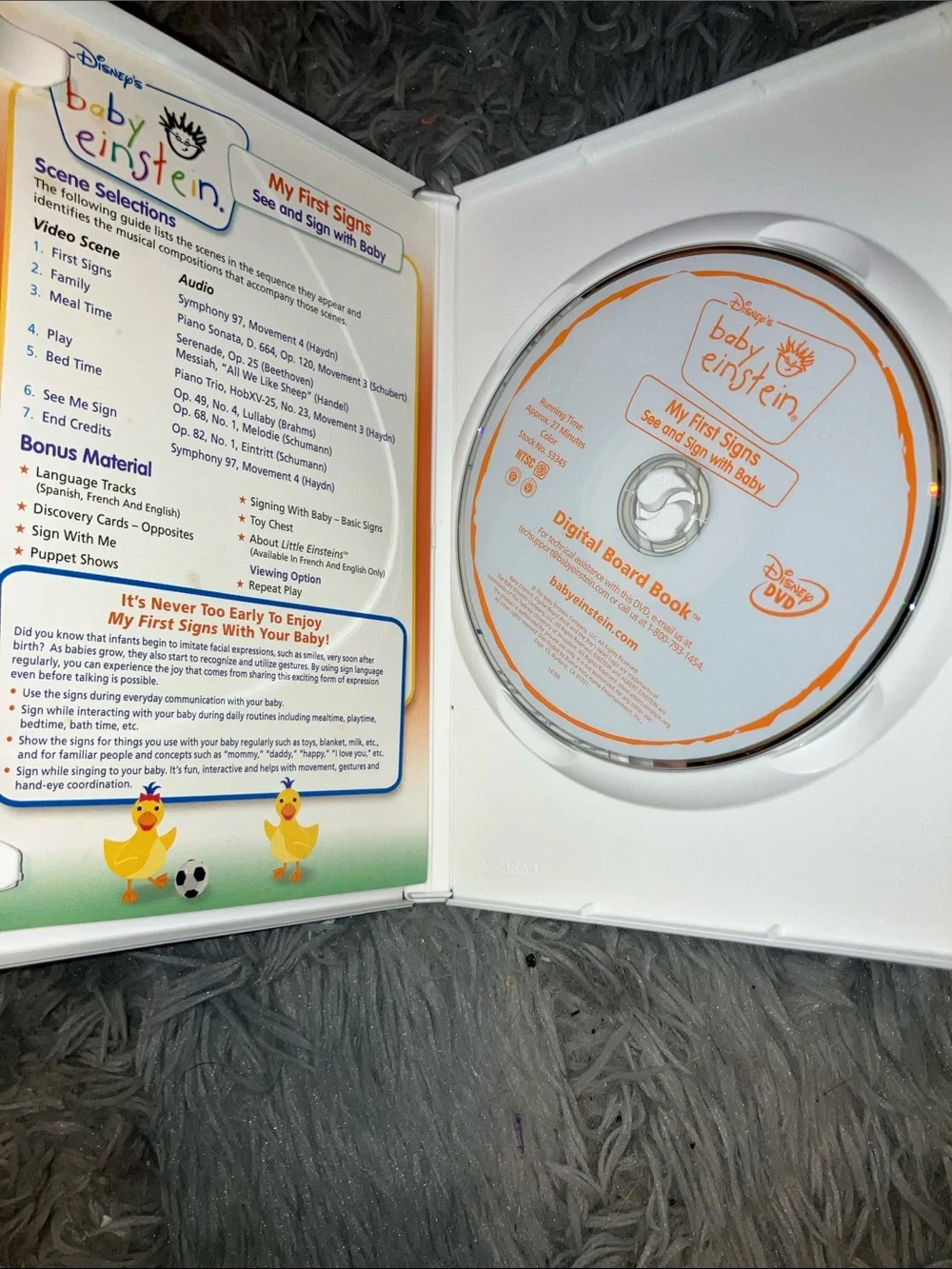 BABY EINSTEIN LOT OF 3 EDUCATIONAL VIDEOS